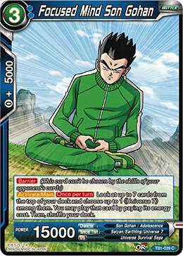 Focused Mind Son Gohan TB1-029 Tournament of Power Dragonball Super card