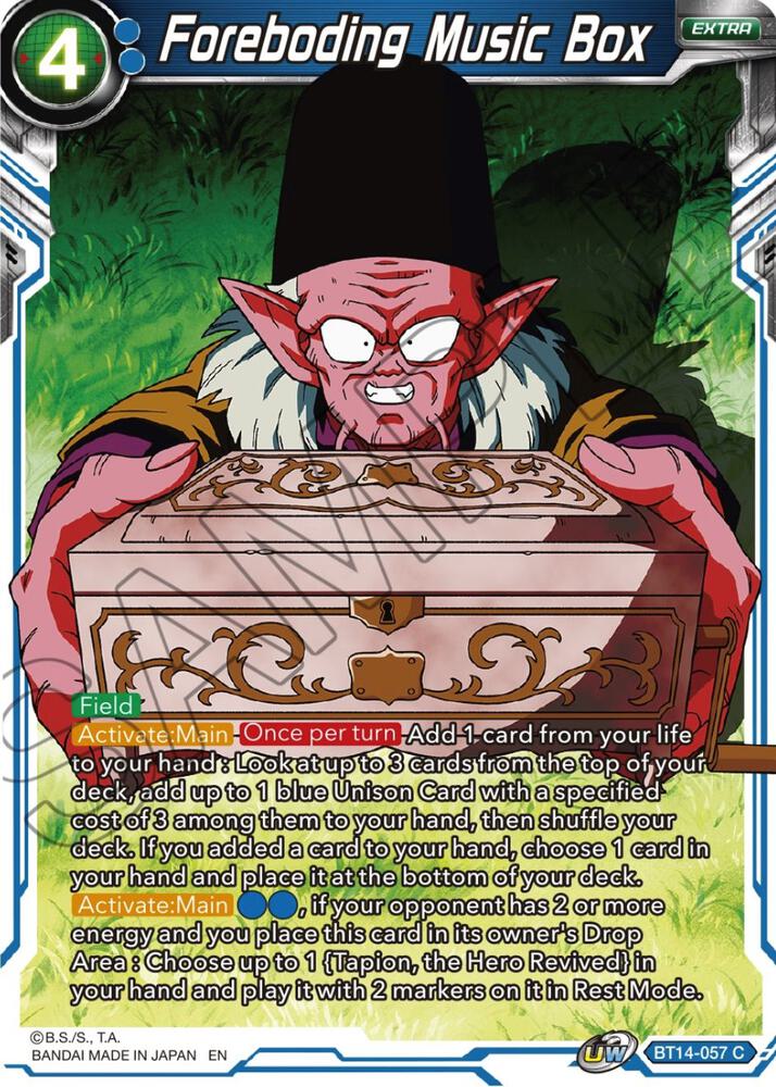 Foreboding Music Box Foil BT14-057 Cross Spirits Dragonball Super card