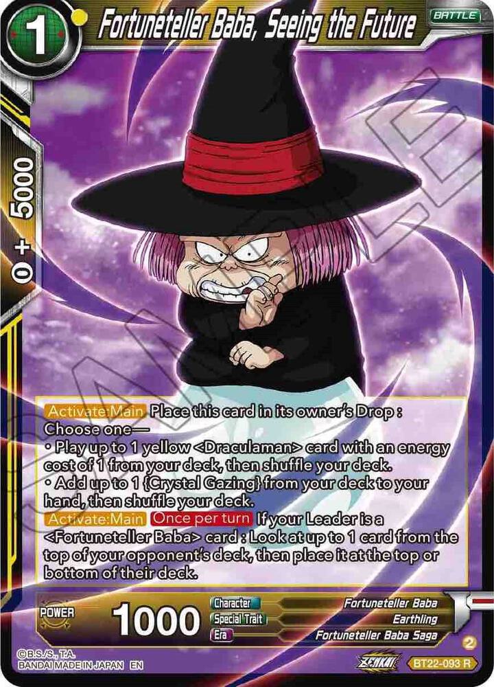 Fortuneteller Baba Seeing the Future BT22-093 Critical Blow Dragonball Super card