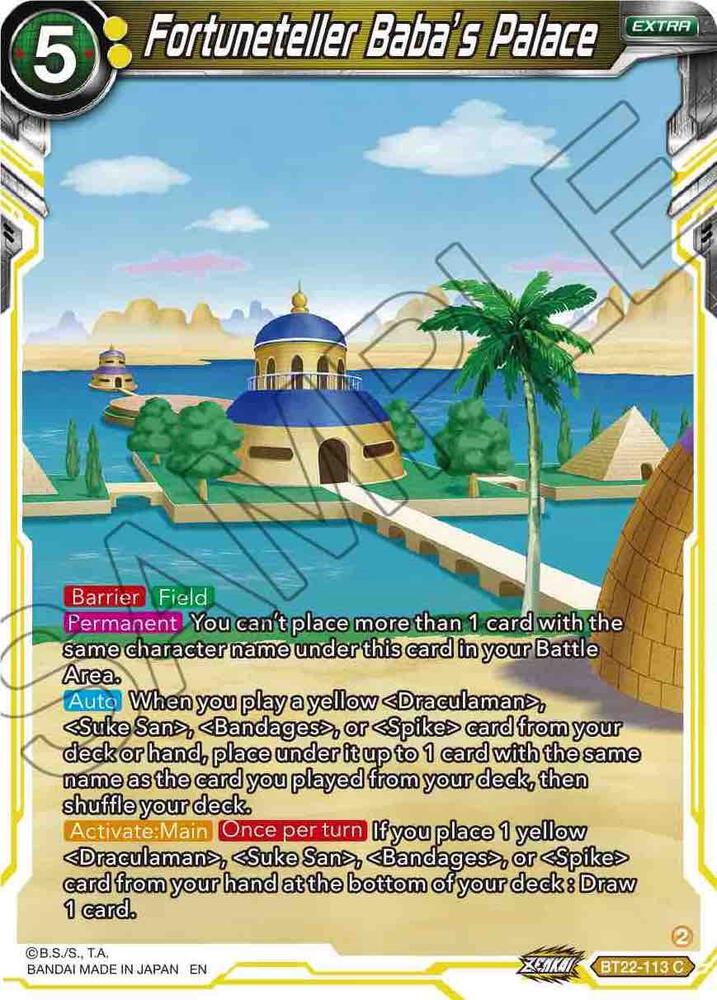 Fortuneteller Babas Palace Foil BT22-113 Critical Blow Dragonball Super card