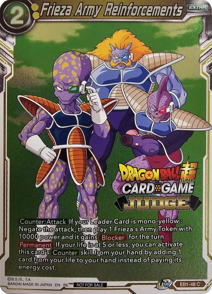Frieza Army Reinforcements Judge Pack Vol11 EB1-48 Tournament Promotion Cards Dragonball Super card