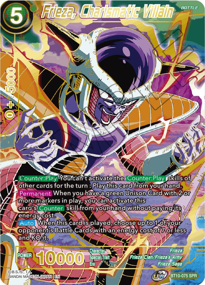 Frieza Charismatic Villain SPR BT10-075 Rise of the Unison Warrior Dragonball Super card
