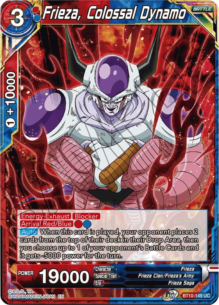 Frieza Colossal Dynamo BT10-149 Rise of the Unison Warrior Dragonball Super card