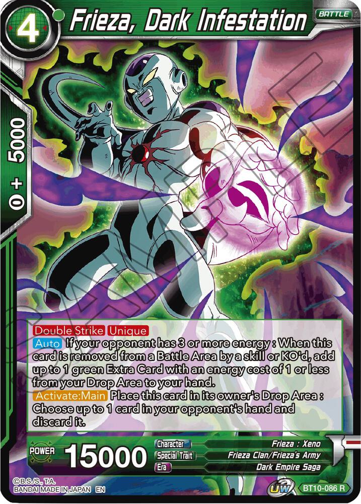 Frieza Dark Infestation BT10-086 Rise of the Unison Warrior Dragonball Super card