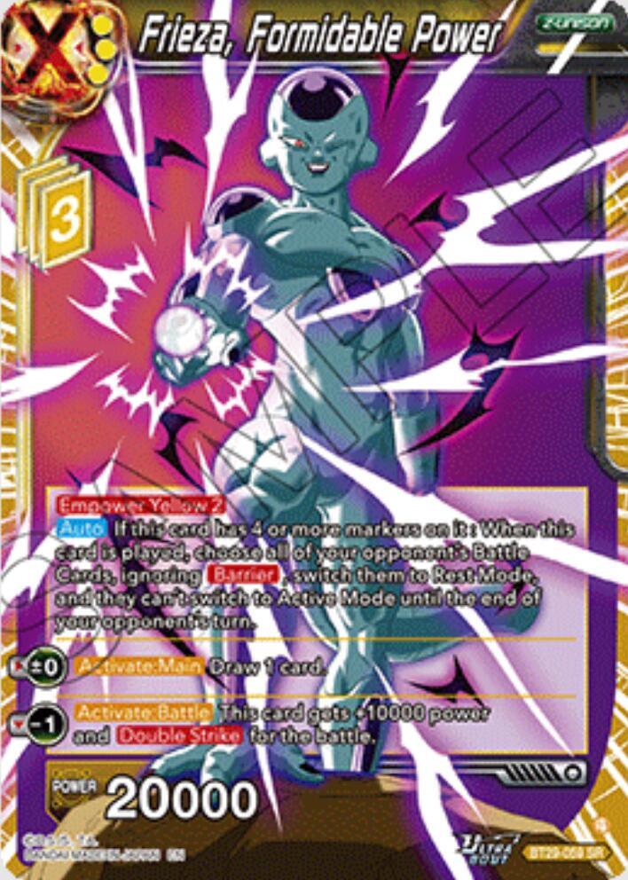 Frieza Formidable Power BT29-059 Fearsome Rivals Dragonball Super card