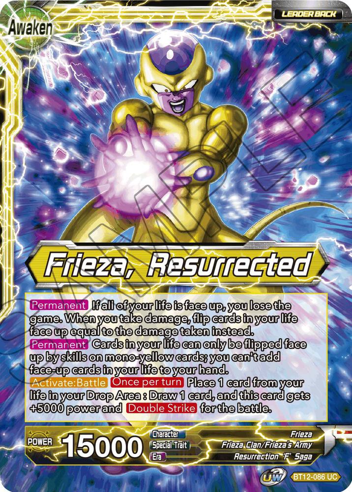 Frieza Frieza Resurrected Foil BT12-086 Vicious Rejuvenation Dragonball Super card