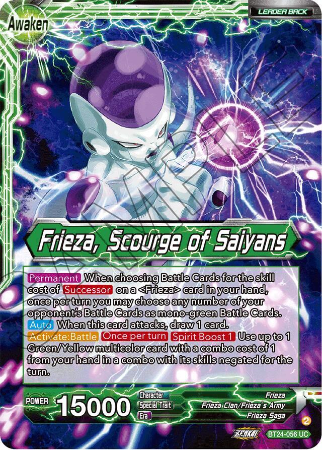 Frieza Frieza Scourge of Saiyans Collector Booster Foil BT24-056 Beyond Generations Dragonball Super card