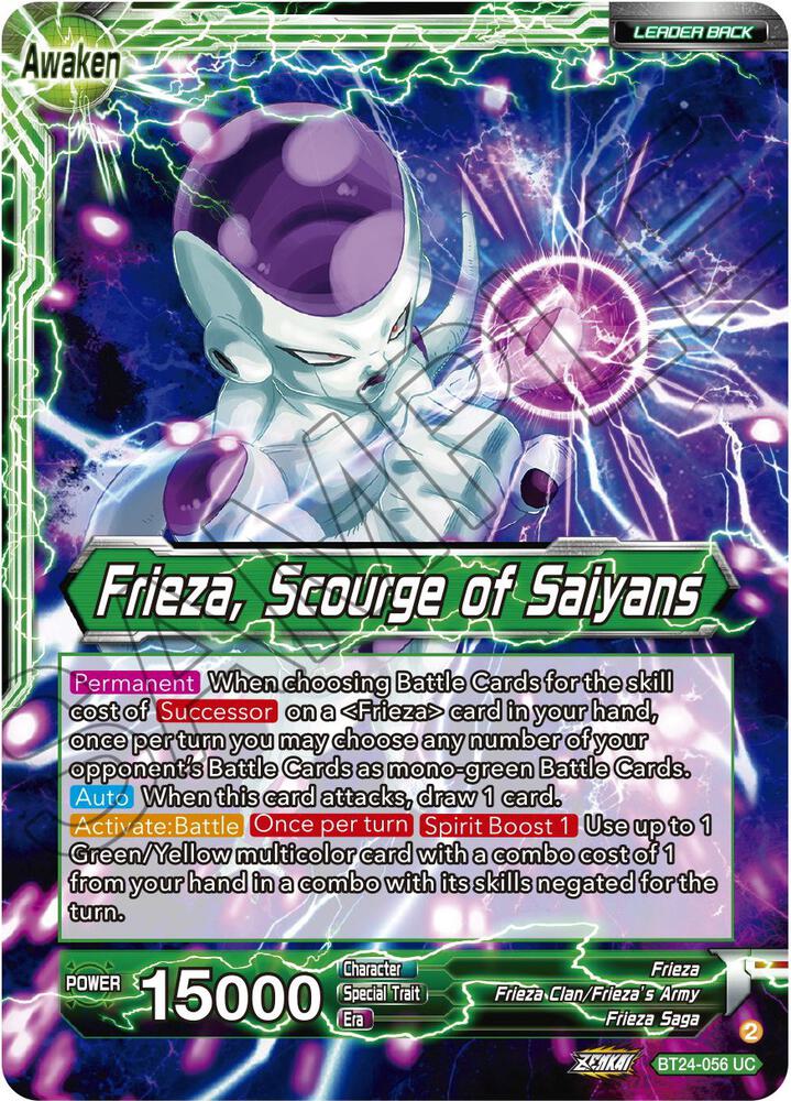 Frieza Frieza Scourge of Saiyans Foil BT24-056 Beyond Generations Dragonball Super card