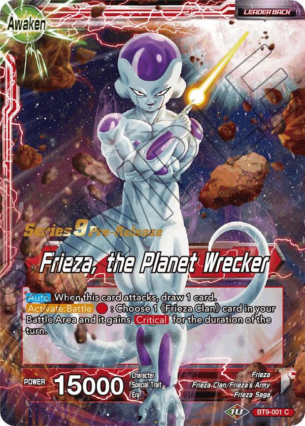 Frieza Frieza the Planet Wrecker BT9-001 Universal Onslaught Pre-Release Cards Dragonball Super card