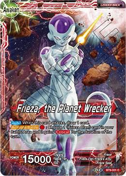Frieza Frieza the Planet Wrecker Foil BT9-001 Universal Onslaught Dragonball Super card