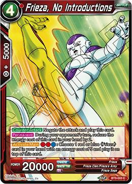 Frieza No Introductions BT9-003 Universal Onslaught Dragonball Super card