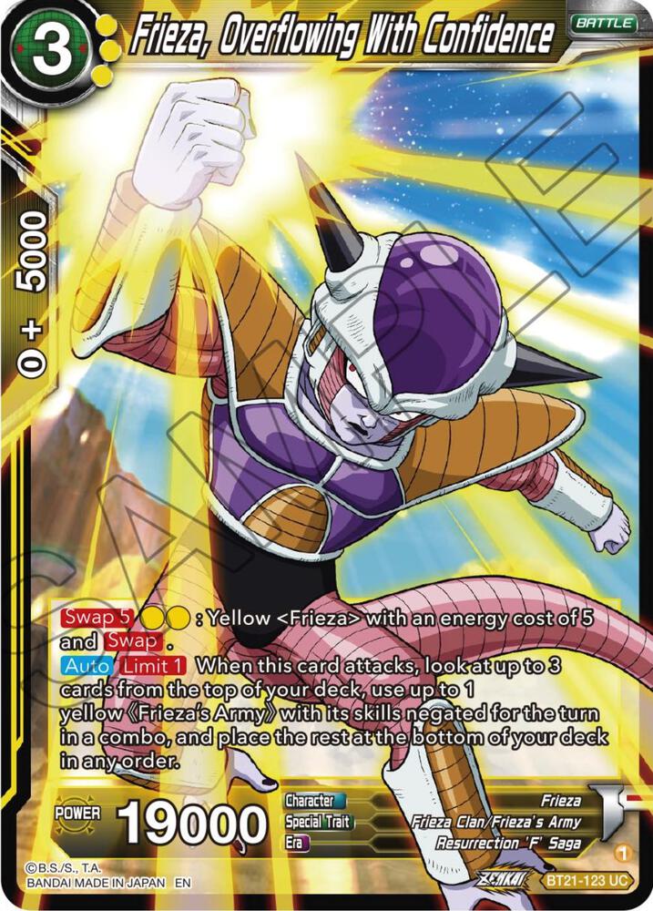 Frieza Overflowing With Confidence BT21-123 Wild Resurgence Dragonball Super card