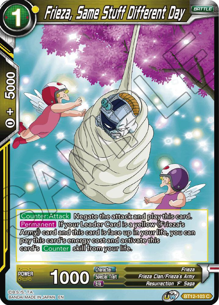 Frieza Same Stuff Different Day Foil BT12-103 Vicious Rejuvenation Dragonball Super card