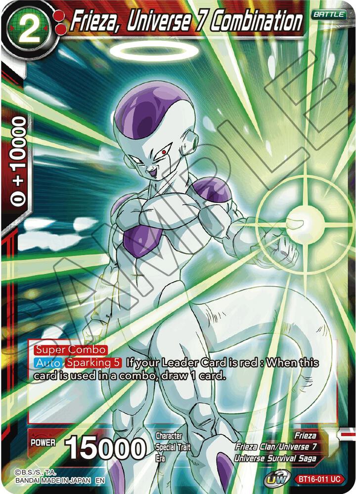 Frieza Universe 7 Combination BT16-011 Realm of the Gods Dragonball Super card