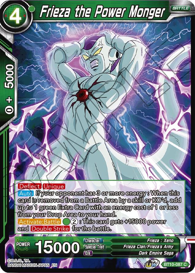 Frieza the Power Monger Foil BT10-087 Rise of the Unison Warrior Dragonball Super card
