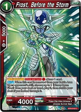 Frost Before the Storm Foil BT9-016 Universal Onslaught Dragonball Super card