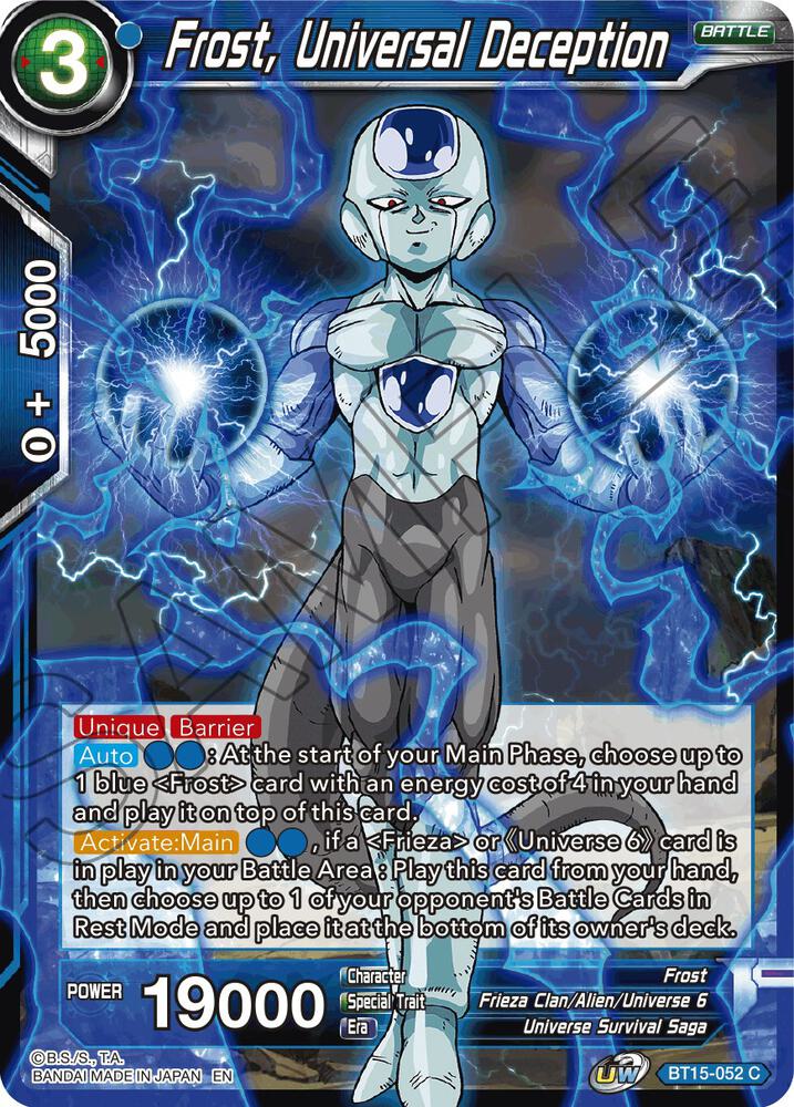 Frost Universal Deception Foil BT15-052 Saiyan Showdown Dragonball Super card
