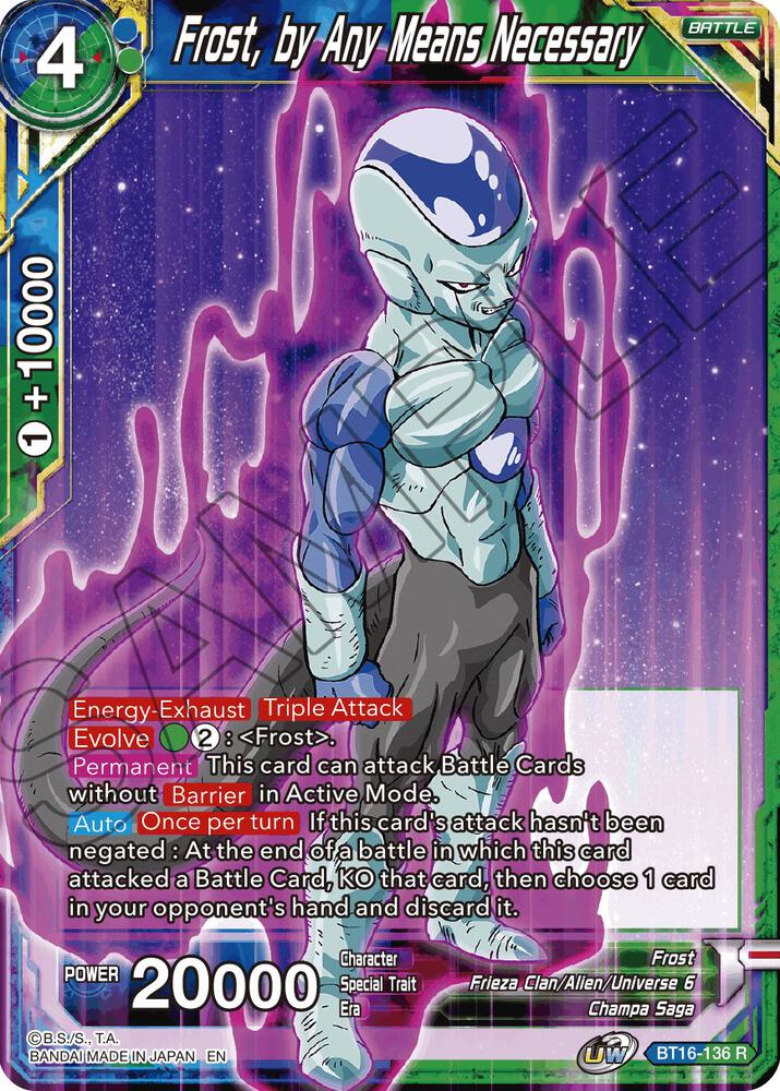 Frost by Any Means Necessary BT16-136 Realm of the Gods Dragonball Super card