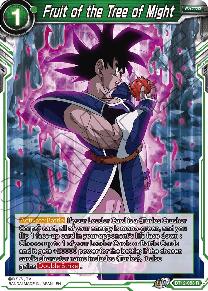 Fruit of the Tree of Might Foil BT12-083 Vicious Rejuvenation Dragonball Super card