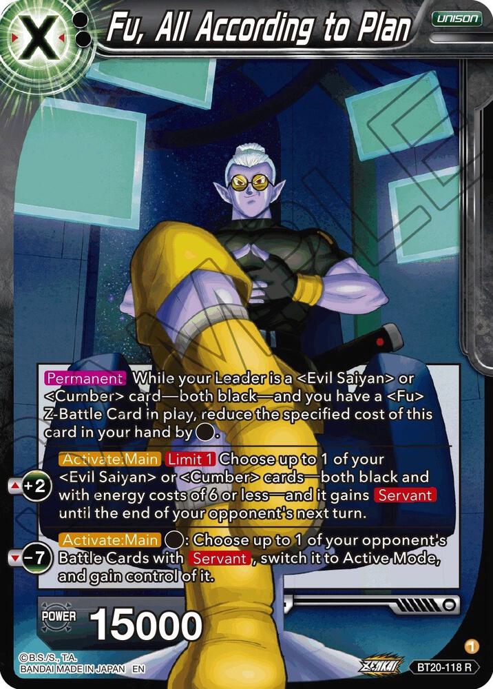 Fu All According to Plan Foil BT20-118 Power Absorbed Dragonball Super card