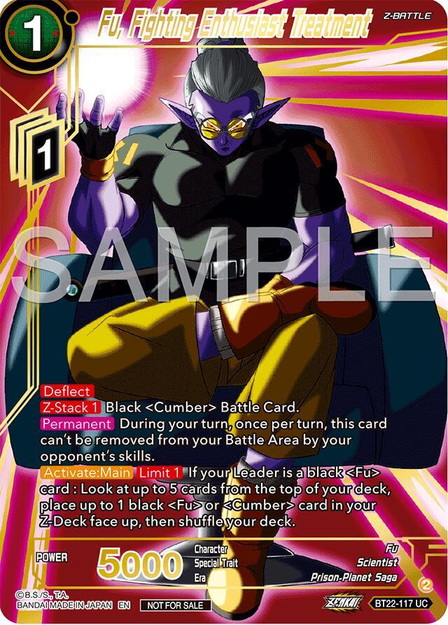 Fu Fighting Enthusiast Treatment Championship 2024 Finals Zenkai Pack Gold Stamped BT22-117 Tournament Promotion Cards Dragonball Super card