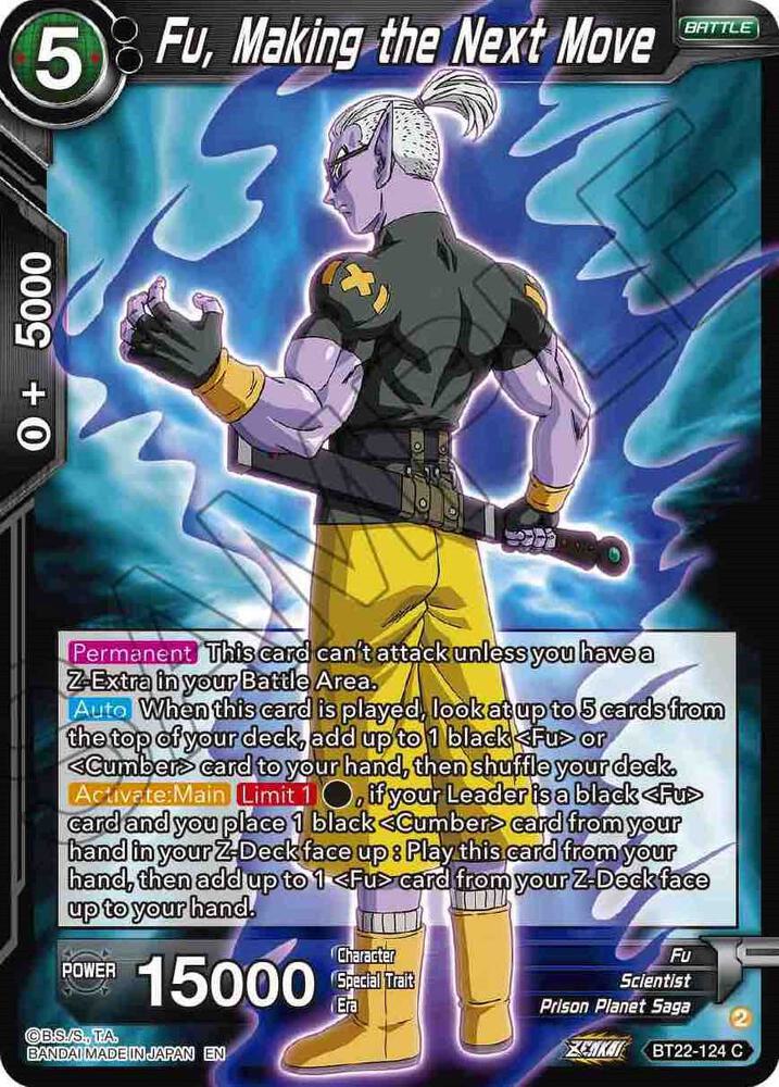 Fu Making the Next Move BT22-124 Critical Blow Dragonball Super card
