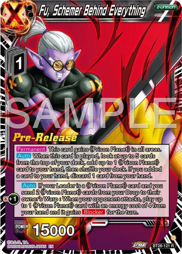 Fu Schemer Behind Everything BT26-121 Ultimate Advent Pre-Release Cards Dragonball Super card