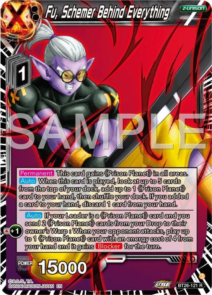 Fu Schemer Behind Everything Foil BT26-121 Ultimate Advent Dragonball Super card