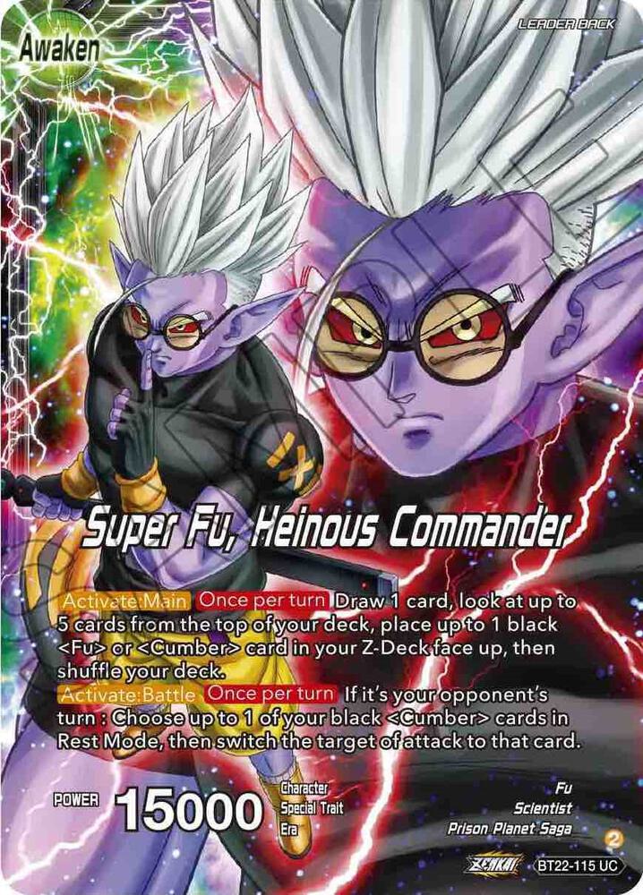 Fu Super Fu Heinous Commander Foil BT22-115 Critical Blow Dragonball Super card