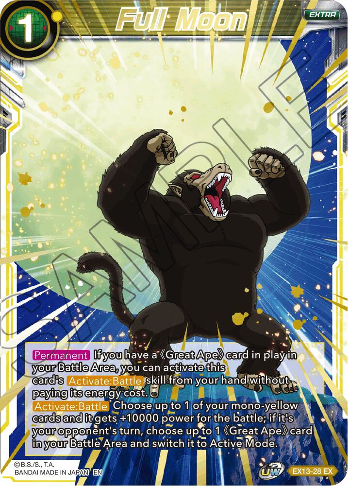 Full Moon Foil EX13-28 Special Anniversary Set 2020 Dragonball Super card