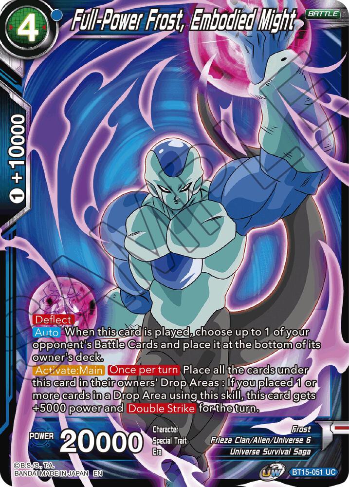 Full Power Frost Embodied Might BT15-051 Saiyan Showdown Dragonball Super card