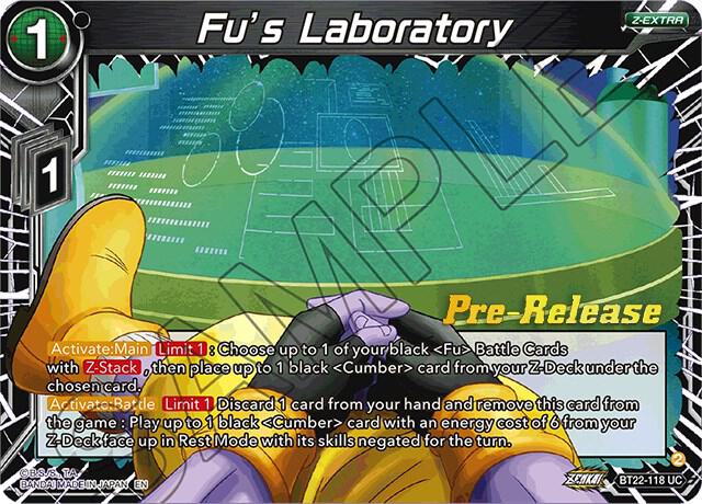 Fus Laboratory BT22-118 Critical Blow Pre-Release Cards Dragonball Super card