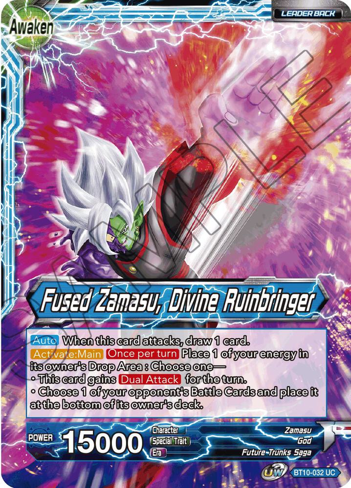 Fused Zamasu Fused Zamasu Divine Ruinbringer Foil BT10-032 Rise of the Unison Warrior Dragonball Super card
