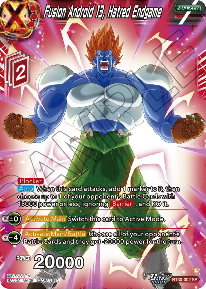 Fusion Android 13 Hatred Endgame BT30-002 Three Glorious Fighters Dragonball Super card