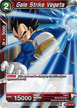 Gale Strike Vegeta Foil TB1-005 Tournament of Power Dragonball Super card