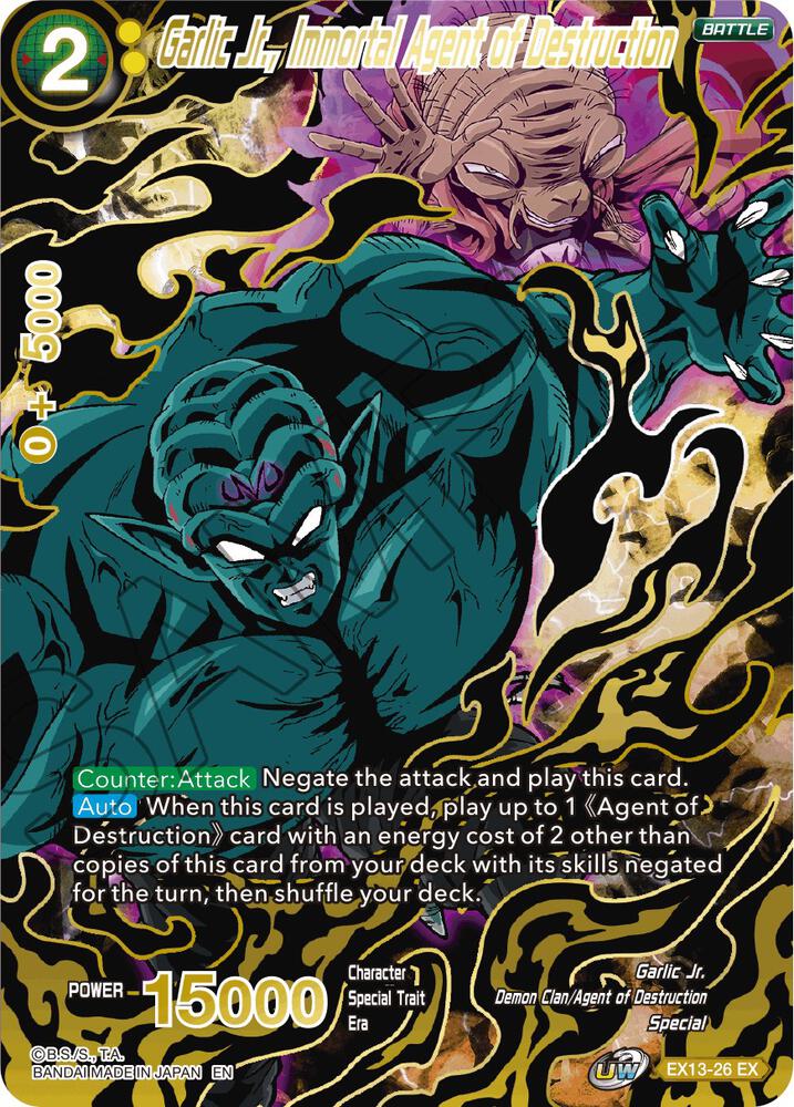 Garlic Jr Immortal Agent of Destruction EX13-26 Special Anniversary Set 2020 Dragonball Super card