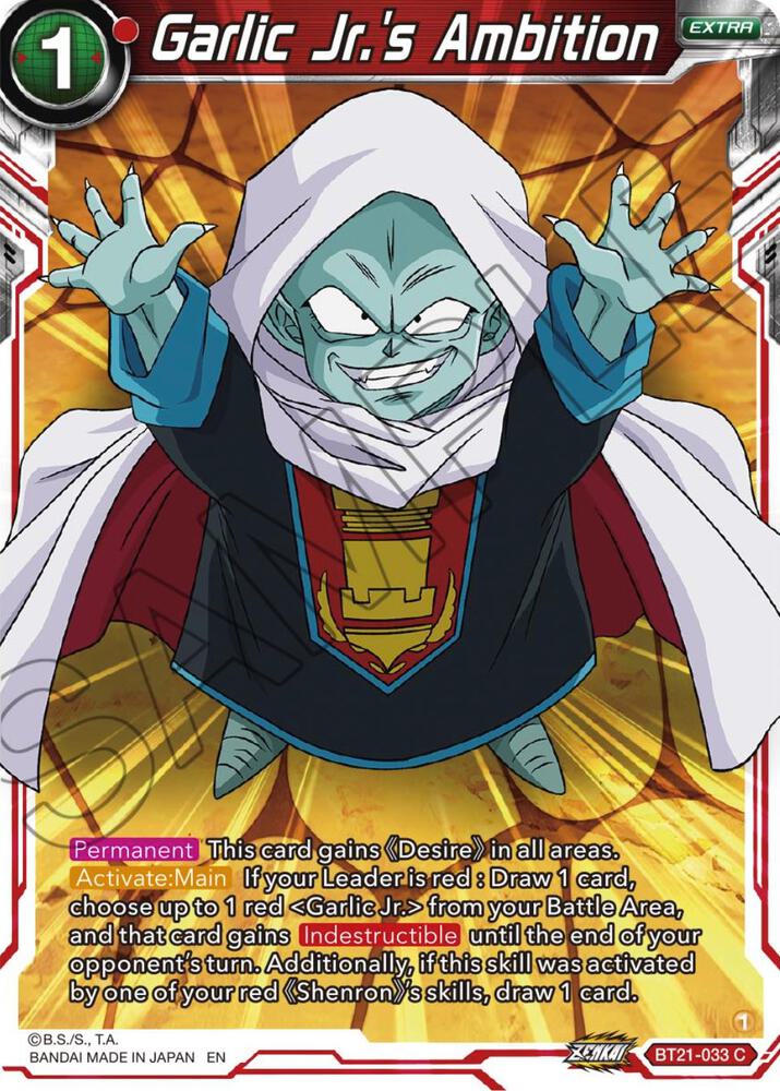 Garlic Jrs Ambition BT21-033 Wild Resurgence Dragonball Super card