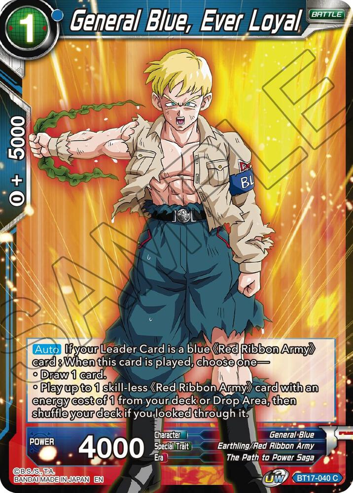 General Blue Ever Loyal BT17-040 Ultimate Squad Dragonball Super card