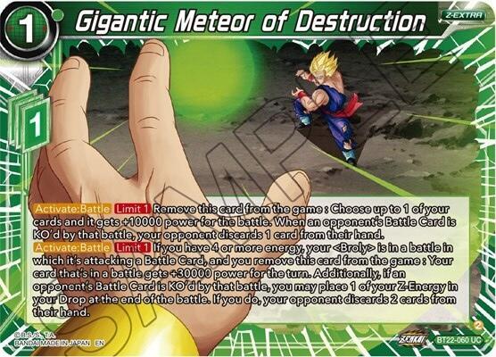 Gigantic Meteor of Destruction BT22-060 Critical Blow Dragonball Super card