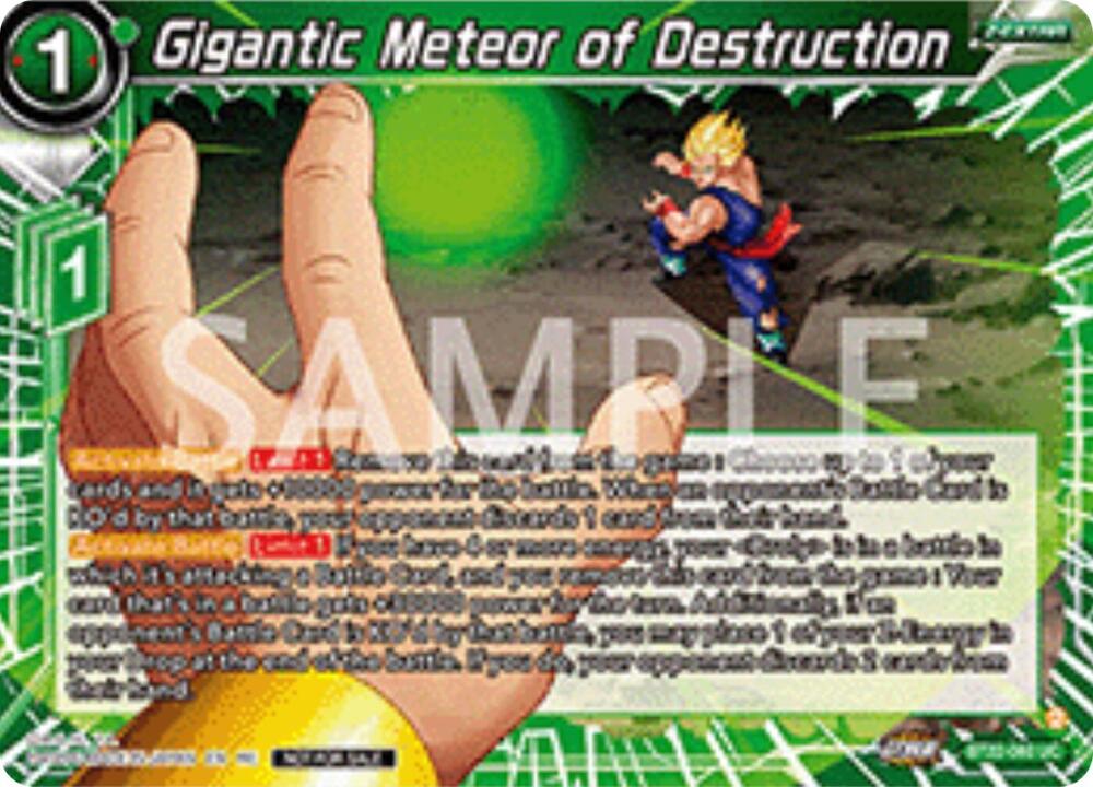 Gigantic Meteor of Destruction Deluxe Pack 2025 Vol2 BT22-060 Promotion Cards Dragonball Super card