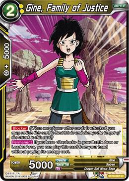 Gine Family of Justice Foil BT3-087 Cross Worlds Dragonball Super card