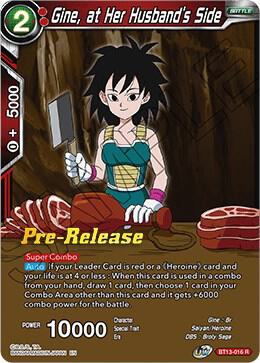 Gine at Her Husbands Side BT13-016 Supreme Rivalry Pre-Release Cards Dragonball Super card
