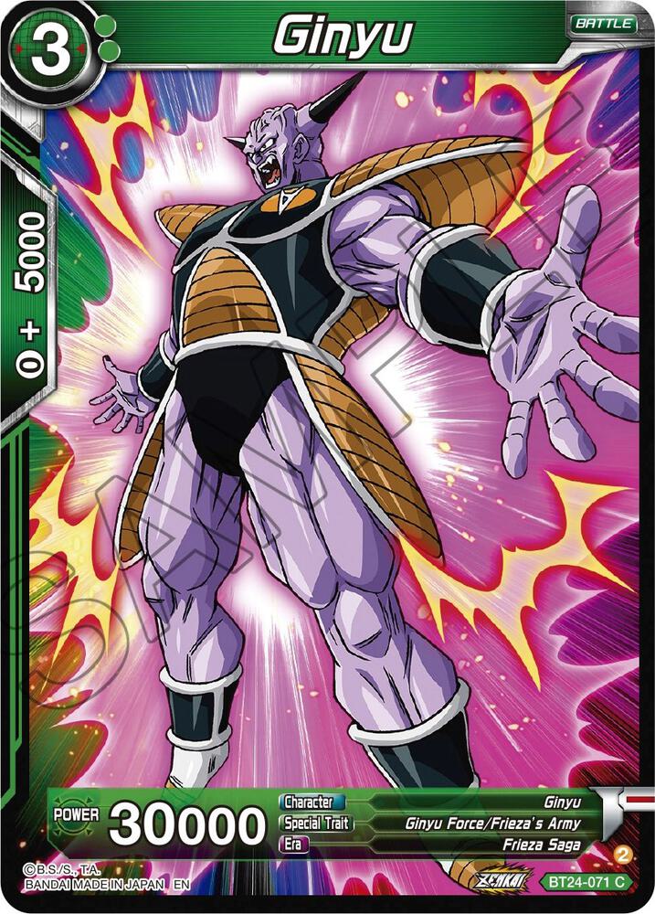 Ginyu BT24-071 Beyond Generations Dragonball Super card