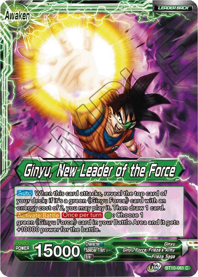 Ginyu Ginyu New Leader of the Force BT10-061 Rise of the Unison Warrior Dragonball Super card