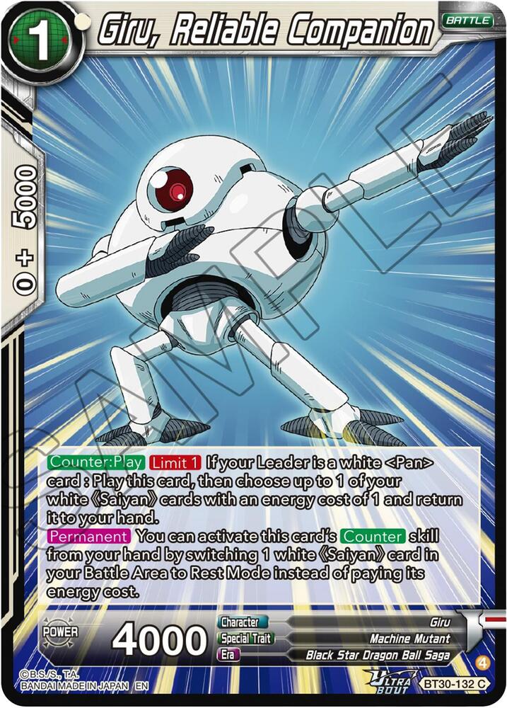 Giru Reliable Companion BT30-132 Three Glorious Fighters Dragonball Super card