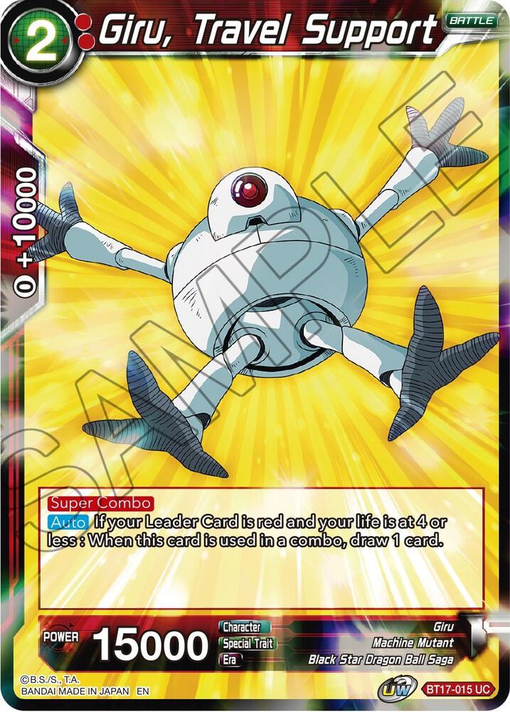 Giru Travel Support BT17-015 Ultimate Squad Dragonball Super card