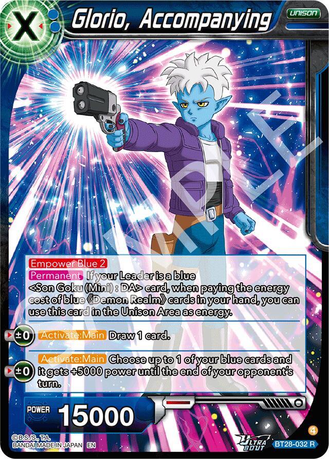 Glorio Accompanying Foil BT28-032 Prismatic Clash Dragonball Super card