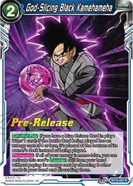 God Slicing Black Kamehameha BT10-057 Rise of the Unison Warrior Pre-Release Cards Dragonball Super card