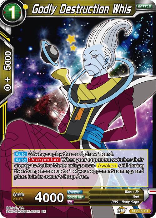 Godly Destruction Whis Foil SD8-09 Destroyer Kings Dragonball Super card