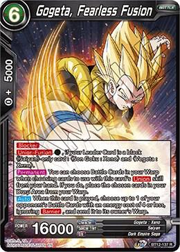 Gogeta Fearless Fusion Foil BT12-137 Vicious Rejuvenation Dragonball Super card
